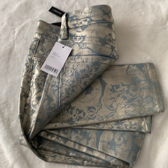 🌟NWT J BRAND MARIA JEANS IN BAROQUE FOIL - Picture 10 of 15
